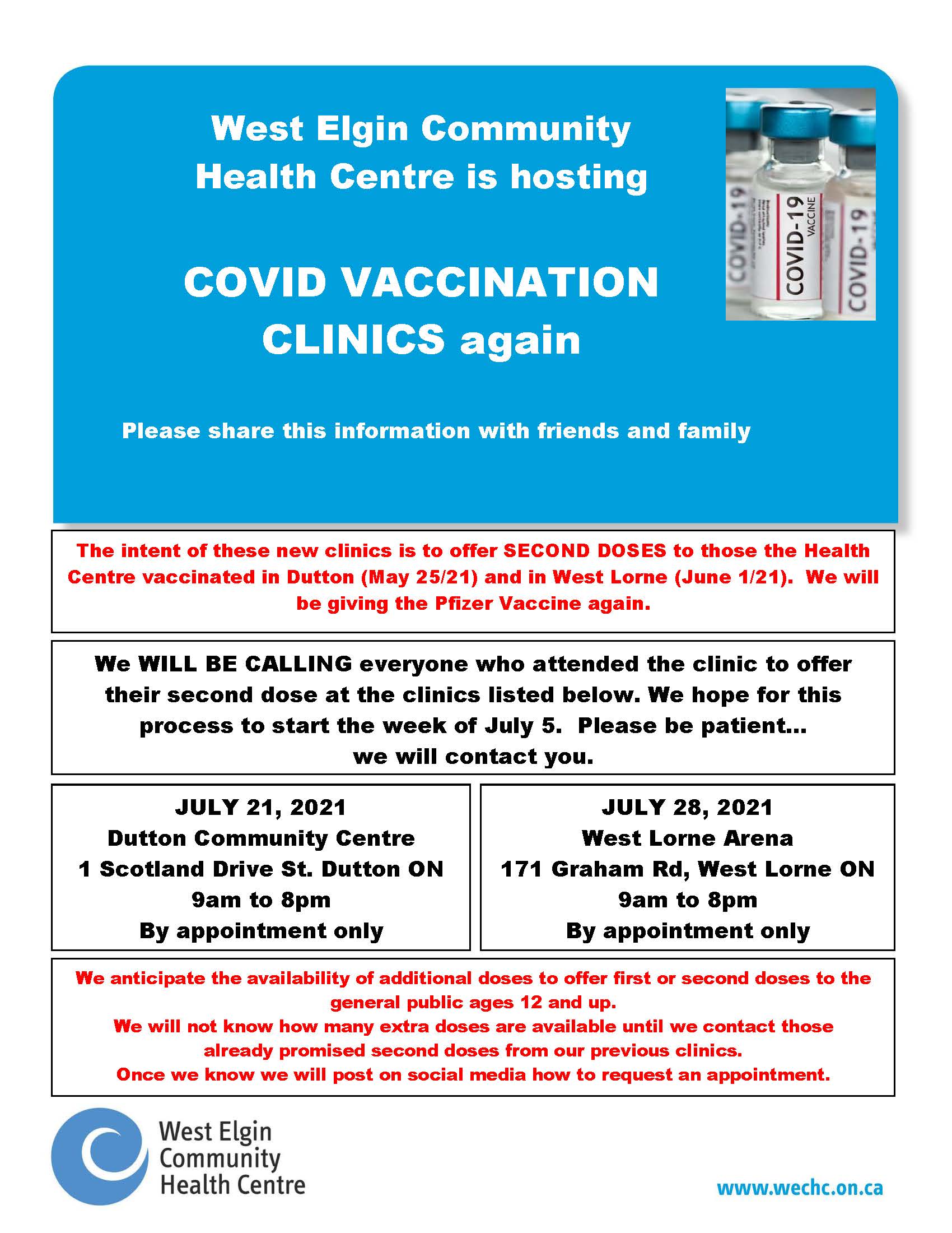 West Elgin Community Health Centre — What's New